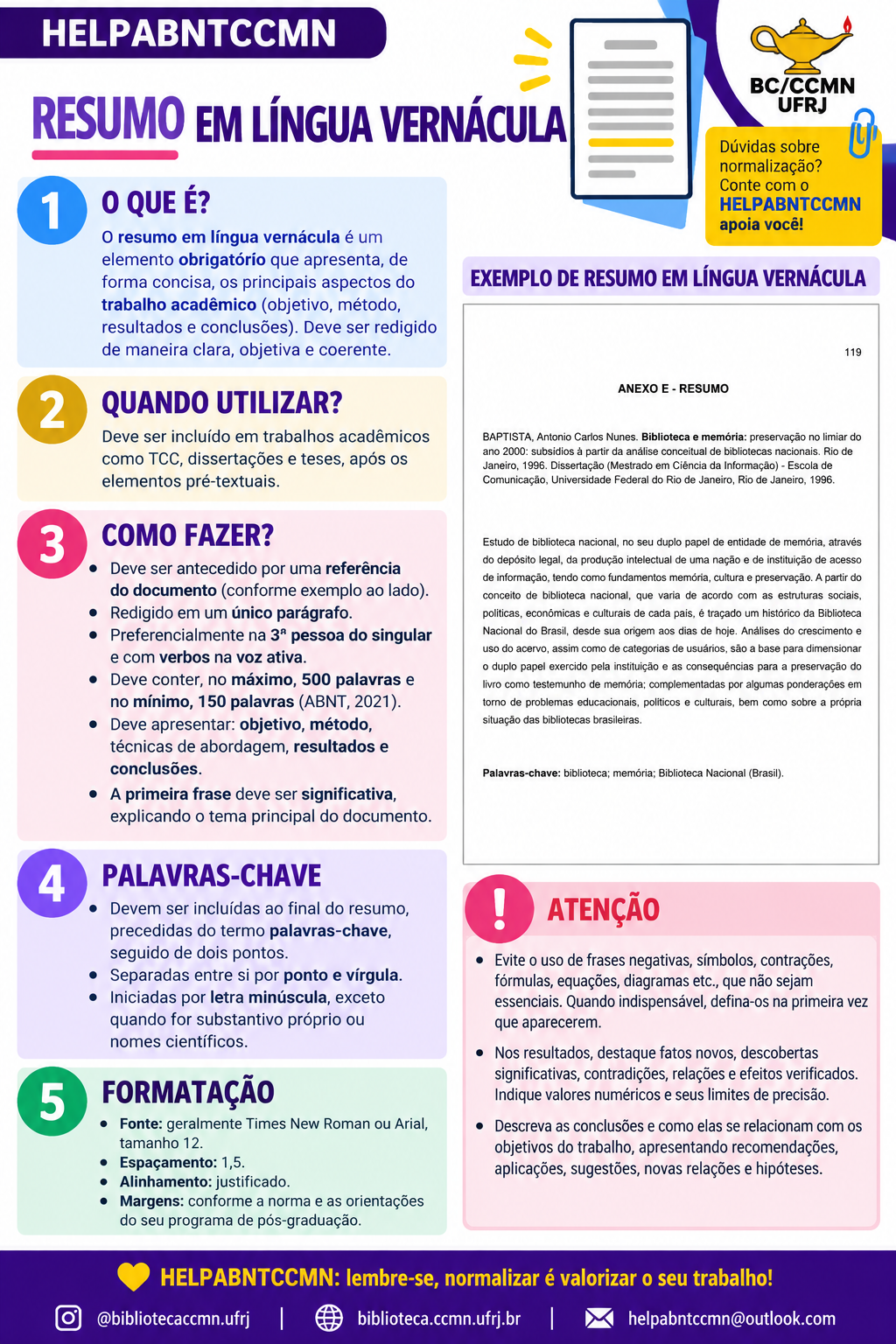 Resumo em língua vernácula